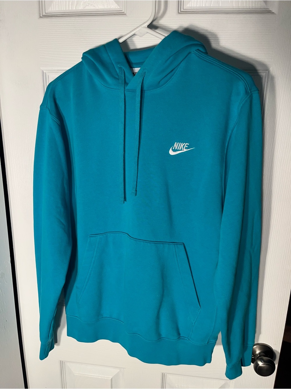 Men’s Small S Nike Sportswear Club Fleece Pullover Hoodie Teal Green BV2654-340